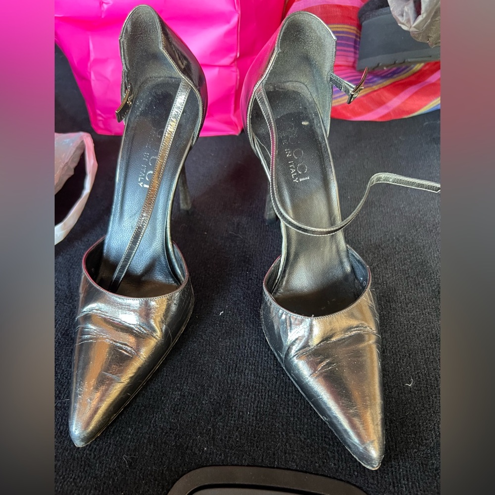 Gucci Vintage steel stilettos